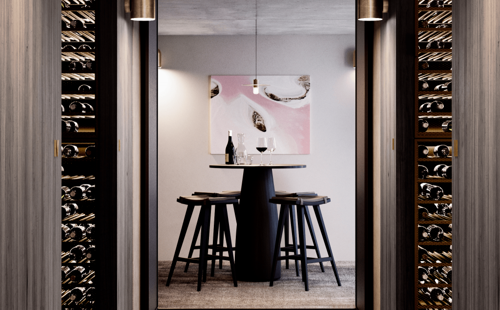 Wine Cellar and Tasting Room. Artist Impression